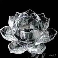 YQ31 Succulent Boutique Glass Vase Transparent Crystal Glass Flowerpot Lotus Vessel Buddha Front for Butter Lamp Holder