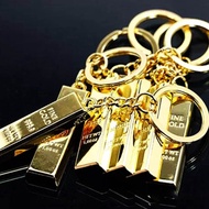 Simulated gold brick and gold bar keychain