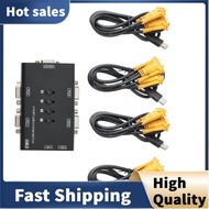 KVM Switch,USB VGA KVM Switch for 4PC Sharing One Video Monitor and 3 USB Devices,for PC, Keyboard, 