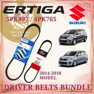 Suzuki Ertiga Gen 1 and Gen 2 Drive Belts 5PK897 and 4PK765 for 2014-2018 Model