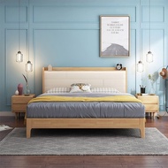 Homie เตียงนอน Wooden bed PU Bedroom Furniture เตียงติดพื้น 5ฟุต 6ฟุต 1.5m 1.8m HM3008