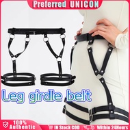 Women Adjustable Gothic Punk Leather Leg Harness Leg Ring Cage Suspender Gothic Accessories