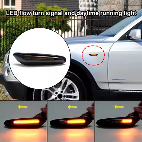 Dynamic Side Marker Turn Signal LED Light For BMW 1 3 5 Serie E46 E60 E61 E81 E82 E87 E88 E90 E91 E9
