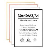 1/2/3/4pcs Multi-Color Aluminum Alloy Photo Frame, 30x40cm/A3/A4, Frameless Metal Frame, Thin Narrow