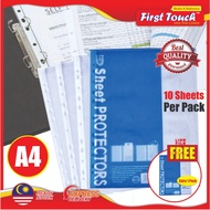 Lion A4 Clear Sheet Protector 10 sheets Per Pack PP Protector Sheet 11 Holes Sheet Protector File Po