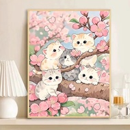 5D Diamond Painting Cat Flower Diamond Painting Set 2026 New Style Cute Kitten diy Handmade Gift Dia