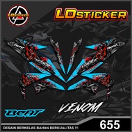 ( PALING DICARI ) Sticker Striping Motor Beat Street Variasi VENOM Racing / striping stiker Beat Fi 