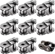 #40 8 PCS Roller Chain Offset Half Link, Carbon Steel Half Link Crank Link for 08A Chain