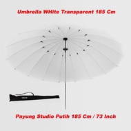 White Studio Umbrella 73 inch 185 cm, Umbrella White Transparent 73 Inch
