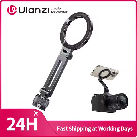 Ulanzi MA07 Maglock 1/4 Cold Shoe Phone Mount Double-Side Magnetic Phone Mount for Camera Tripod for