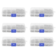 [Lapurer]4800Pcs Stainless Steel Self Tapping Screw Assortment Kit Lock Nut Wood Thread Nail Screw S