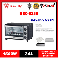 Butterfly BEO-5238 Electric Oven 34L | 1500W | Rotisserie &amp; Convection | BEO5238