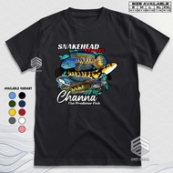 Channa Snakehead Keepers Chana Predator Fish T-shirt Ornamental Fish Distro Baju Aquascape Tshirt GBA894