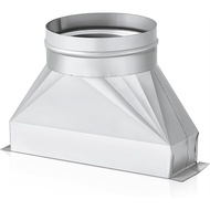 High Quality Galvanized Duct Rectangular to Round Duct Transition 3-1/4" X 10" X 6" for Connecting H