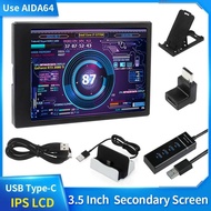 3.5 Inch Type-C Secondary Screen AIDA64 LCD Display CPU GPU RAM Monitoring Optional USB-C Base Sub-S