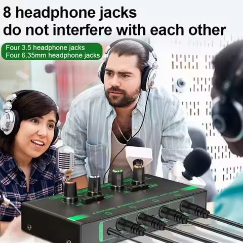 P5EA 4 /6 Channel Headphone Amplifier Stereo Amp Independent Volume Control