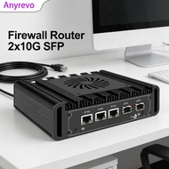 Anyrevo Mini PC 2×10G SFP+ 3×2.5G i226-V LAN Intel i3-N305 N150 DDR5 Industrial Firewall PC Soft Rou
