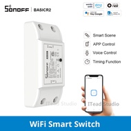 ITEAD SONOFF Basic R2 WiFi Smart Switch eWeLink APP รีโมทคอนโทรลไร้สายโมดูลสำหรับ IOS Android APP Ti