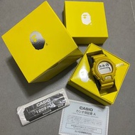 絕版 正貨 限量版 黃色 猿人 手錶 Limited Edition A Bathing Ape Bape x Casio G-Shock DW-6900 NFS Col. Yellow Nigo