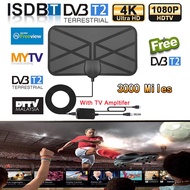 HD 1080P 3000 Miles Smart TV Antenna free tv 4K 25dB Digital DVB-T2 Antenna with amplifier Booster For Motorhomes Boat Out Camping