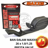 BICYCLE INNER TYRE 26 X 1.00/1.25 PRESTA MAXXIS 100% MADE IN TAIWAN