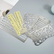 Multifunctional Metal Hollow Handbook Template Ruler Alphanumeric Ruler Handbook Lace Ruler Drawing 