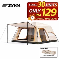 Khemah Unta Camel Tent Large Camping Tent Waterproof | 2 Rooms Double Layer | Family Tent 8–12 Perso