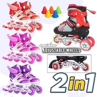 Kasut Roda Budak Perempuan Kids Inline Skate Beginner Kanak Lelaki Roller Sepatu Roda Blade Kanak