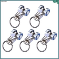 daicoltd  Curtain Accessories 5 Pcs Rail Rollers Curtains Hooks Twin Wheeled Carriers Track Runner