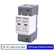 2P AC SPD Surge Protection 10〜20KA/20〜40KA /30KA〜60KA House Lightning Protector Low-Voltage Arrester