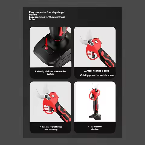 L33A_3cm Brushless Electric Pruning Shears 2 Gear Cordless Electric Scissors Garden Tool Fruit Tree 