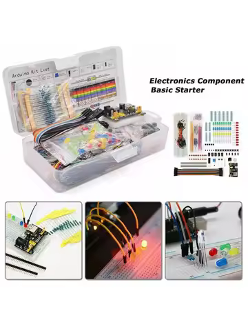 1set Electronic Component Starter Kit Breadboard LED Buzzer Resistor Transistor 1N4007 PN2222 4N35 7