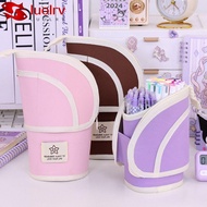 LUOLRV Pen Bag, Retractable Multi-functional Pencil , Multi-functional Stand Up Design Large Capacit