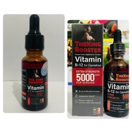 VITAMIN B12 5000 THEKING ROOSTER - BOTTLE 60ML & 20ML - ORIGINAL SEAL USA - Vitamin Ayam Sabung