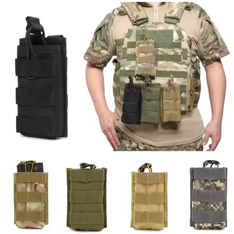 Tactical Magazine Pouch Molle Single Mag Pouch Airsoft 7.62/5.56mm M4 AK Rifle for Hunting Vest Acce