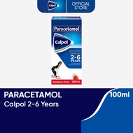Calpol Strawberry Flavor (2-6 Years Old) Suspension 100ml Paracetamol for Fever