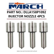 4pcs Injector Nozzle Common Rail Spray Needle DLLA158P1092 for Isuzu 5.2d 7.8d 4HK1 6HK1