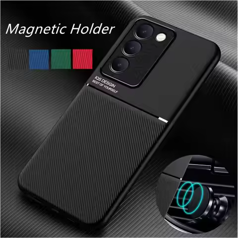 Rugged Non-Slip Case for VIVO V40 SE V30 Lite 5G V30 Pro V29 V29e Protective Cover Magnetic Suction 