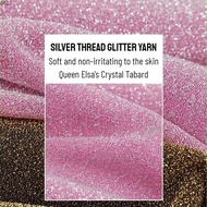 [Ready Stock] Gold Silver Silk Flashing Crystal Yarn Fashion Fabric, Width 61 Inches = 155cm, Flashi