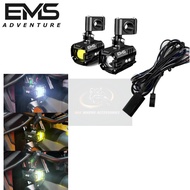 EMS L150X L160 Spotlight 80Watt Universal Motorcycle Led Spotlight Yellow White Flash Light Mode