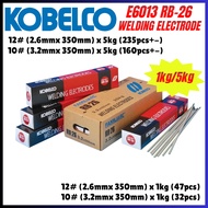 KOBELCO 2.6MM/3.2MM X 5KG WELDING ELECTRODE RB26 E6013 X 1KG Welding Rod