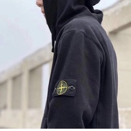 Stone Stone Island 2 Spring And Autumn Models Of Men And Women With The Same Style Wang Yibo Basic Classic Hooded Hoodie Armband Hoodie Sweater