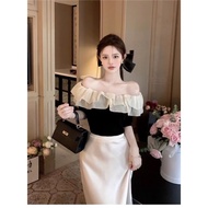 BEAUTIFUL PRINCESS BG FLAT SHOULDER DRESS
