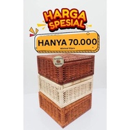 Square Rattan Basket 28X28X10
