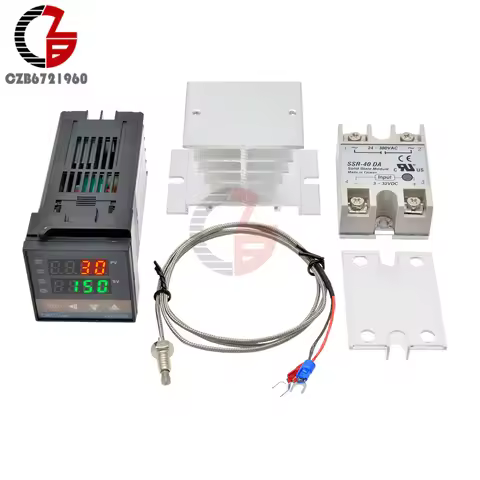 Digital PID Temperature Controller REX-C100 REX C100 Thermostat SSR Output + 40DA SSR Relay+ K Therm