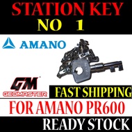 Amano Watchman Clock Station Key No 1 - Amano Key