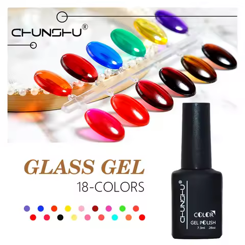 CHUNSHU 7.3ml Glass Gel Nail Polish Crystal Glaze Enamel Lacquer Varnish Soak Off Nails Art Manicure