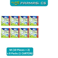 Dr. P Value Level 6 Tape M (10 Pieces + 2) x 8 packs (One Carton) [ DrP, Dr P, Tena, Farmasi CS ]