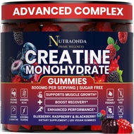 Pre-Workout Gummies – 120-Count Creatine Monohydrate Gummies for Men and Women – Pre-Workout Supplem