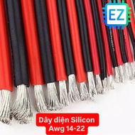 1 meter of heat-resistant fireproof silicone wire, 14-22AWG